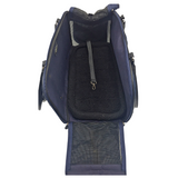 Edgar: Quilted Denim Pet Carrier: Airline Approved!